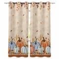 thumbnail image 1 of Fsddascl Thanksgiving Fall Blackout Curtains for Bedroom/Living Room, Thermal Insulated Kitchen Curtains, Rustic Retro Pumpkin Weeping Leaves Grommet Darkening Window Treatment Drapes 52"x84"x2, 1 of 6