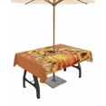 thumbnail image 1 of Fsddascl Thanksgiving Fall Outdoor Tablecloth - 52x70 Inch Rectangle Dining Table Cover, Hello Pumpkins Autumn Sunflower Orange Waterproof Outdoor Table Cloth with Umbrella Hole & Zipper for Patio, 1 of 7