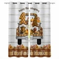 thumbnail image 1 of Fsddascl Thanksgiving Gnomes Blackout Curtains for Bedroom/Living Room, Thermal Insulated Kitchen Curtains, Fall Pumpkins Sunflowers Farmhouse Wood Grommet Darkening Window Treatment Drapes 42"x63"x2, 1 of 6