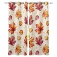 thumbnail image 1 of Fsddascl Thanksgiving Maple Leaves Blackout Curtains for Bedroom/Living Room, Thermal Insulated Kitchen Curtains, Autumn Botanical Leaves Fall Grommet Darkening Window Treatment Drapes 42"x84"x2, 1 of 6