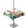 thumbnail image 1 of Fsddascl Tropical Giraffe Sloth Outdoor Tablecloth - 54x54 Inch Square Dining Table Cover, Watercolor Summer Palm Leaf Waterproof Outdoor Table Cloth with Umbrella Hole & Zipper for Picnic/Patio, 1 of 7