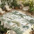 thumbnail image 1 of Fsddascl Tropical Green Palm Tree Outdoor Rug for Patio/Deck/Porch, Non-Slip Large Area Rug 4 x 6 Ft, Summer Beach Cactus Indoor Outdoor Rugs Washable Area Rugs, Reversible Camping Rug Carpet Runner, 1 of 5