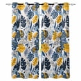 thumbnail image 1 of Fsddascl Tropical Leaf Blackout Curtains for Bedroom/Living Room, Thermal Insulated Kitchen Curtains, Orange Blue Palm Plants Summer Pastoral Grommet Darkening Window Treatment Drapes 52"x63"x2, 1 of 6