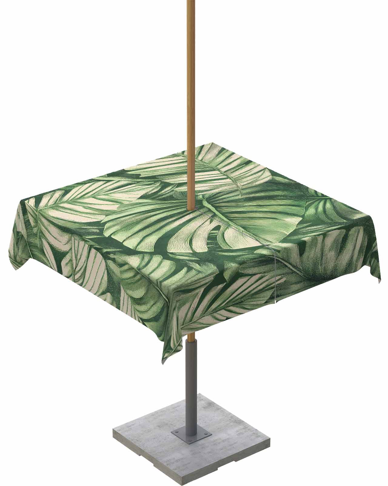 Fsddascl Tropical Leaves Outdoor Tablecloth - 60x60 Inch Square Dining ...