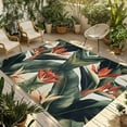 thumbnail image 1 of Fsddascl Tropical Plant Outdoor Rug for Patio/Deck/Porch, Non-Slip Large Area Rug 5 x 8 Ft, Summer Botanical Leaves Floral Country Indoor Outdoor Rugs Washable Area Rugs, Camping Rug Carpet, 1 of 5