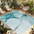 thumbnail image 1 of Fsddascl Turquoise Marble Outdoor Rug for Patio/Deck/Porch, Non-Slip Large Area Rug 4 x 6 Ft, Nature Marble Crack Country Retro Indoor Outdoor Rugs Washable Area Rugs, Reversible Camping Rug Carpet, 1 of 5