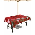 thumbnail image 1 of Fsddascl Valentine Outdoor Tablecloth - 60x102 Inch Rectangle Dining Table Cover, Love Heart Botanical Red Watercolor Waterproof Outdoor Table Cloth with Umbrella Hole & Zipper for Picnic/Patio, 1 of 7