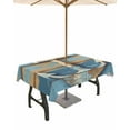 thumbnail image 1 of Fsddascl Vintage Anchor Outdoor Tablecloth - 52x70 Inch Rectangle Dining Table Cover, Farmhouse Nautical Ocean Wooden Waterproof Outdoor Table Cloth with Umbrella Hole & Zipper for Picnic/Patio, 1 of 7