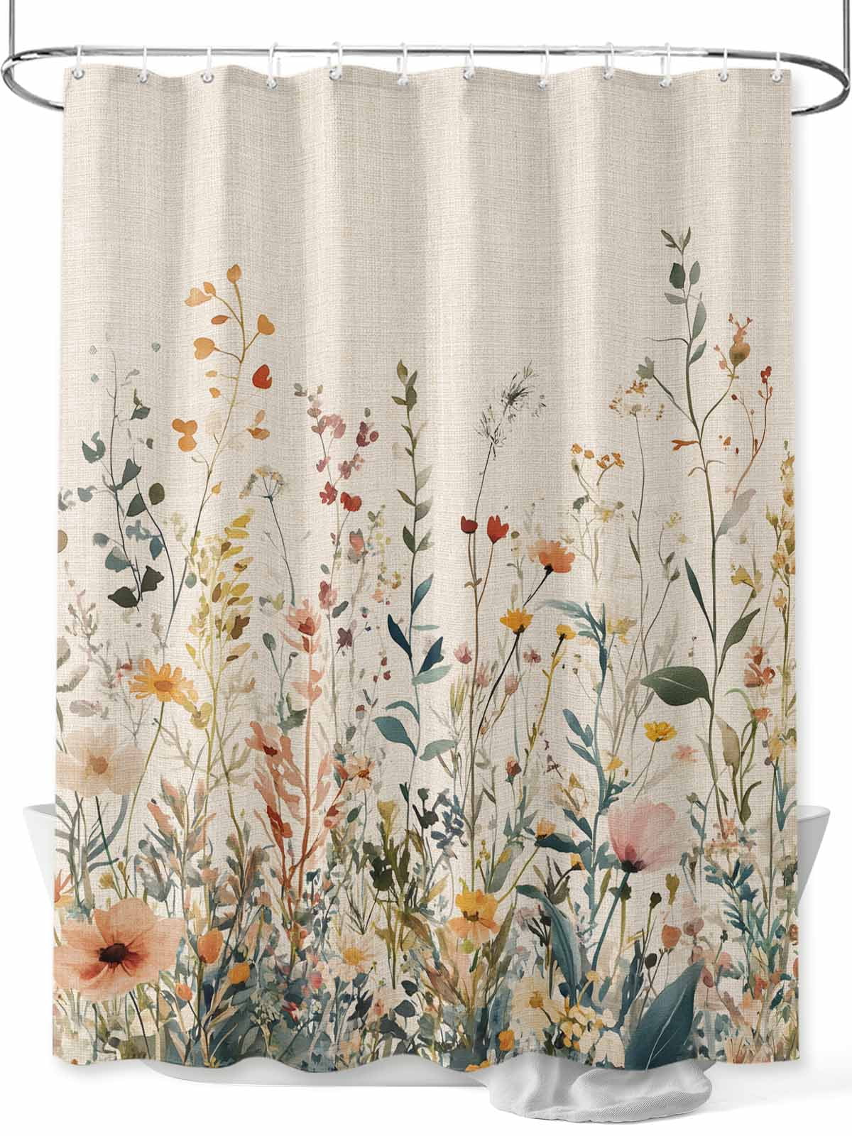 Fsddascl Vintage Botanical Shower Curtain Set - 54" x 78" Washable