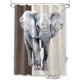 thumbnail image 1 of Fsddascl Vintage Elephant Shower Curtain Set - Long 72" x 84" Washable Bathtub Curtain with 12 Hooks, Modern Art Animal Watercolor Waterproof Fabric Stall Shower Curtains for Bathroom/Bathtub Décor, 1 of 6
