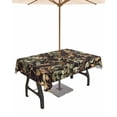 thumbnail image 1 of Fsddascl Vintage Leaves Branch Outdoor Tablecloth - 60x102 Inch Rectangle Dining Table Cover, Farmhouse Botanical Waterproof Outdoor Table Cloth with Umbrella Hole & Zipper for Picnic/Patio/Party, 1 of 7