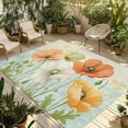 thumbnail image 1 of Fsddascl Vintage Spring Floral Outdoor Rug for Patio/Deck/Porch, Non-Slip Large Area Rug 4 x 6 Ft, Watercolor Farmhouse Summer Flowers Indoor Outdoor Rugs Washable Area Rugs, Camping Rug Carpet, 1 of 5
