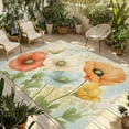 thumbnail image 1 of Fsddascl Vintage Spring Floral Outdoor Rug for Patio/Deck/Porch, Non-Slip Large Area Rug 4 x 6 Ft, Watercolor Pastoral Summer Flowers Indoor Outdoor Rugs Washable Area Rugs, Camping Rug Carpet, 1 of 5