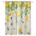 thumbnail image 1 of Fsddascl Watercolor Lemon Blackout Curtains for Bedroom/Living Room, Thermal Insulated Kitchen Curtains, Eucalyptus Leaf Fruit Yellow Flower Grommet Darkening Window Treatment Drapes 52"x63"x2, 1 of 6