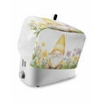 thumbnail image 1 of Fsddascl Yellow Gnomes Toaster Cover 2 Slice, Small Kitchen Appliance Covers, Spring Floral Pastoral Toaster Oven Cover with Loop, Bread Machine Cover Polyester Dust Cover Protection, 1 of 5