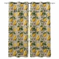 thumbnail image 1 of Fsddascl Yellow Lemon Blackout Curtains for Bedroom/Living Room, Thermal Insulated Kitchen Curtains, Brown Vintage Summer Fruit Watercolor Grommet Darkening Window Treatment Drapes 52"x63"x2, 1 of 6