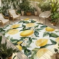 thumbnail image 1 of Fsddascl Yellow Lemon Outdoor Rug for Patio/Deck/Porch, Non-Slip Large Area Rug 4 x 6 Ft, Country Fruit Floral Watercolor Green White Indoor Outdoor Rugs Washable Area Rugs, Camping Rug Carpet, 1 of 5