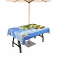 thumbnail image 1 of Fsddascl Yellow Lemon Outdoor Tablecloth - 60x84 Inch Rectangle Dining Table Cover, Summer Blue Sky Ocean Coastal Scenery Waterproof Outdoor Table Cloth with Umbrella Hole & Zipper for Picnic/Patio, 1 of 7