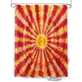 thumbnail image 1 of Fsddascl Yellow Red Boho Shower Curtain Set - 48" x 72" Washable Bathtub Curtain with 12 Hooks, Farmhouse Gradient Abstract Tie Dye Art Waterproof Fabric Stall Shower Curtains for Bathroom/Bathtub, 1 of 6