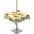 thumbnail image 1 of Fsddascl Yellow Sunflower Outdoor Tablecloth - 54x54 Inch Square Dining Table Cover, Country Petals Floral Summer Spring Waterproof Outdoor Table Cloth with Umbrella Hole & Zipper for Picnic/Patio, 1 of 7