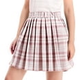 thumbnail image 1 of Fsgntruao Pleated Skirt for Big Girl High Waist School Uniform Elastic Waist Casual Tennis Skirts Ideal for School, Sports, Holiday Party Pink,9 Years, 1 of 4