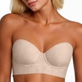 thumbnail image 1 of Fsgntruao Push Up Strapless Bras for Women Supportive Bandeau Bra Wireless No Underwire Padded Tube Bra, 1 of 7