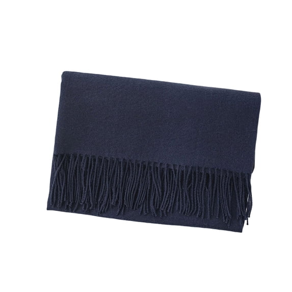 Fsgntruao Scarf for Women Solid Color Warm Wrap Shawl Winter Neck Warmer Soft Navy,Free Size