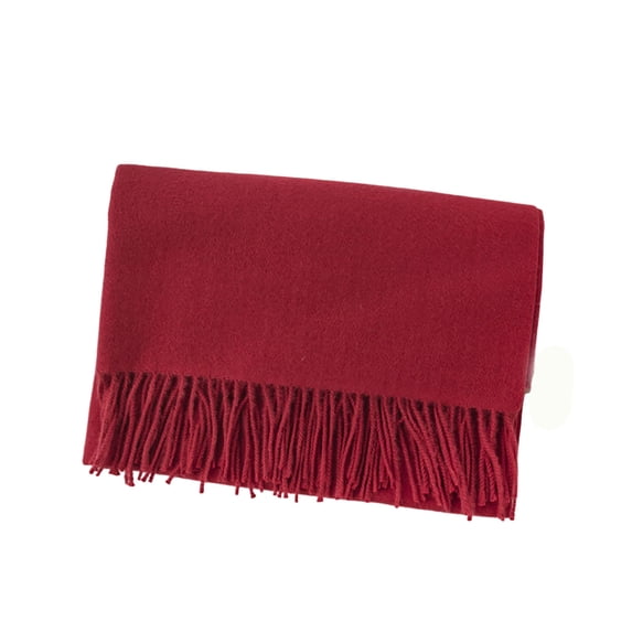 Fsgntruao Scarf for Women Solid Color Warm Wrap Shawl Winter Neck Warmer Soft Wine,Free Size
