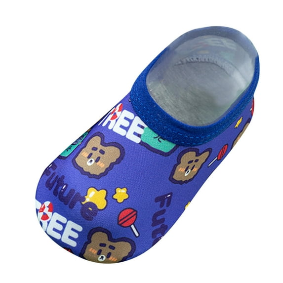 Fshinging 2025 Baby Kids Socks Cute Cartoon Print Comfortable Barefoot Shoes Size 12-18 Months