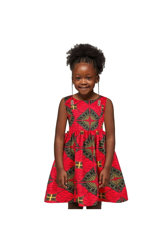 2025 Dress For Toddler Girls African Dashiki Traditional Style Sleeveless Round Neck Princess Outfits Children Dresses Size 1-2 Years