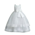 thumbnail image 1 of 2025 New Girls Dresses Big Bowknot Sequin Mesh Princess Party Summer Sleevless Swing Prom Dress Size 5-6 Years, 1 of 5