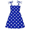 thumbnail image 1 of Fshinging 2025 New Girls Dresses Fashion Polka Dot Summer Casual Holiday Spaghetti Strap Gifts Dress Size 12-18 Months, 1 of 3