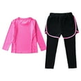 thumbnail image 1 of Fshinging 2025 Toddler Girls Outfits Yoga Athletic Leggings Training Set Gym Top Activewear Set Children's Clothes Sets Size 11-13 Years, 1 of 4