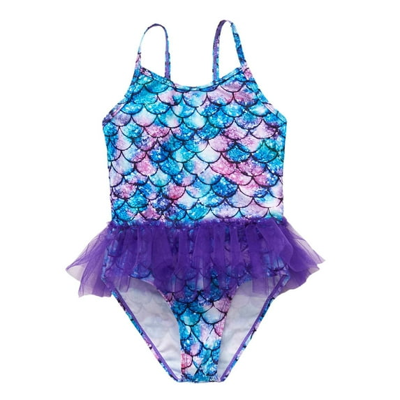Fshinging 3 Piece Girls Swimsuit Bathing Suits Bikini Fish Tail Set Size 3-4 Years