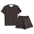 thumbnail image 1 of Fshinging Baby Girls Pajama Set Polka Dot Short Sleeve Tees Tops and Shorts Sleepwear Outfits Size 10-11 Years, 1 of 2