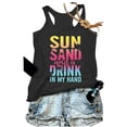 thumbnail image 1 of Fshinging Basic Cute Women Tank Top Letters Printed Round Neck Beach Racerback Sleeveless Vest Clothes Outfits 2026 Red S, 1 of 3