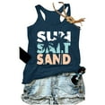 thumbnail image 1 of Fshinging Basic Cute Women Tank Top Letters Printed Round Neck Beach Racerback Sleeveless Vest Clothes Outfits 2026 White L, 1 of 3