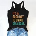 thumbnail image 1 of Fshinging Basic Cute Women Tank Top Racerback Summer Casual Loose Fit Camisole Workout Beach Shirts Slim Black L, 1 of 3
