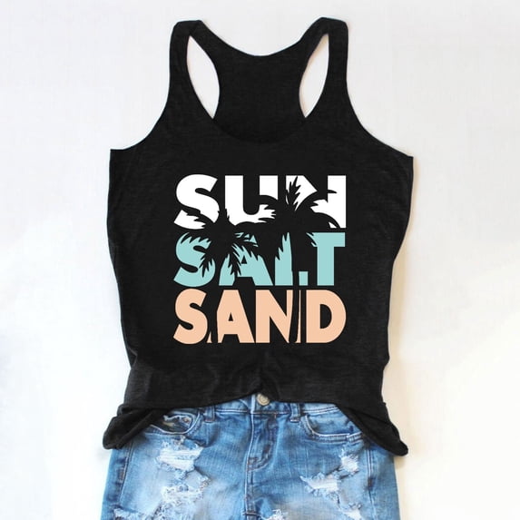 Fshinging Basic Cute Women Tank Top Racerback Summer Casual Loose Fit Camisole Workout Beach Shirts Slim White XXL