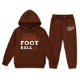 thumbnail image 1 of Fshinging Boy Sets 2 Piece Outfits Hoodie Set Long Sleeve Hooded Sweatshirt And Sweatpants Boys Pants Size 4-5 Years, 1 of 4