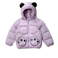 thumbnail image 1 of Fshinging Children'S Cute Panda Print Ears Matching Hooded Cotton-Padded Clothing Warm Long Sleeve Outwears Climbing Suit, 1 of 3