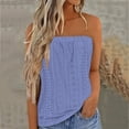 thumbnail image 1 of Fshinging Essentials Women's Tank Top Solid Sleeveless Hollow Out Holiday Casual Boho Going Camisole Purple L, 1 of 4