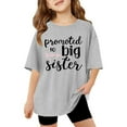 thumbnail image 1 of Fshinging Girl's Casual T-Shirt Tee Girl Promoted To Big Sister Going To Be Big Sis Short Sleeve Birth Announcement （3 14years） Casual Blouses, 1 of 7