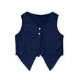 thumbnail image 1 of Fshinging Girl's Casual T-Shirt Tee Western Fringe Vest Bohemian Style Suede Festival Out Casual Blouses Size 5-7 Years, 1 of 4