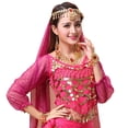 thumbnail image 1 of Fshinging Girls Shirts Summer 2025 Tops Belly Dance Out Sequins Long Sleeve Dance Carnival Children Outfit, 1 of 6
