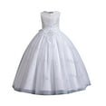 thumbnail image 1 of Fshinging Girls Summer Dresses Wedding Bridesmaid Birthday Party Pageant Princess Solid Formal Size 5-6 Years, 1 of 5