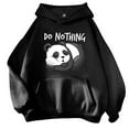 thumbnail image 1 of Fshinging Hoodie Sweatshirt For Women Panda Cute Cartoon Bear Print Long Sleeve Hooded With Pockets Winter Fall Outfits, 1 of 3