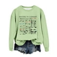 thumbnail image 1 of Fshinging Hoodies Sweatshirt For Women Library Shirt Book Lover Graphic Crewneck Reader Librarian Teacher Long Sleeve Plus Size Pullovers, 1 of 2