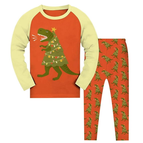 Fshinging Outfits For Toddler Little Boys Pajamas Dinosaur Cotton 311 Piece Train Sleepwear Fall Winter Clothes Sets