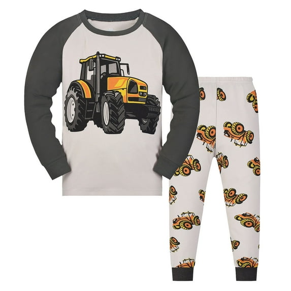 Fshinging Outfits For Toddler Little Boys Pajamas Dinosaur Cotton 671 Piece Train Sleepwear Fall Winter Clothes Sets